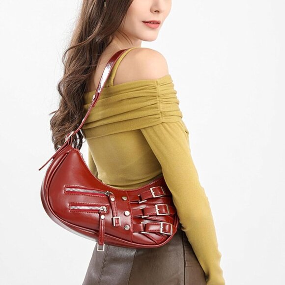 Leather Women's Shoulder Bag Purse Small Crossbody Trendy Casual Stylish - Picture 8 of 8